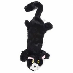 Top 10 🤩 Promo 🌟 Steel 🦮 🦮 Dog Flat Cat 🦮 🦮 Dog Toy - Black 💯 🥰