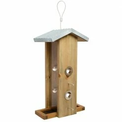 Budget 😀 Hot Sale 💯 Wild Wings Galvanized Weathered Vertical Feeder ⭐ 🛒