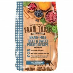 Flash Sale 🎁 Cheapest 🤩 Farm Table® Grain Free Beef & Sweet Potato Recipe Adult 🦮 🦮 Dog Food 🎁 👍